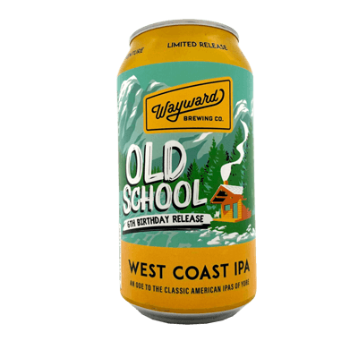 Wayward Old School 6th Birthday Release West Coast IPA 375ml Can