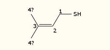 3-methyl-2-butene-1-thiol, or 3-MBT